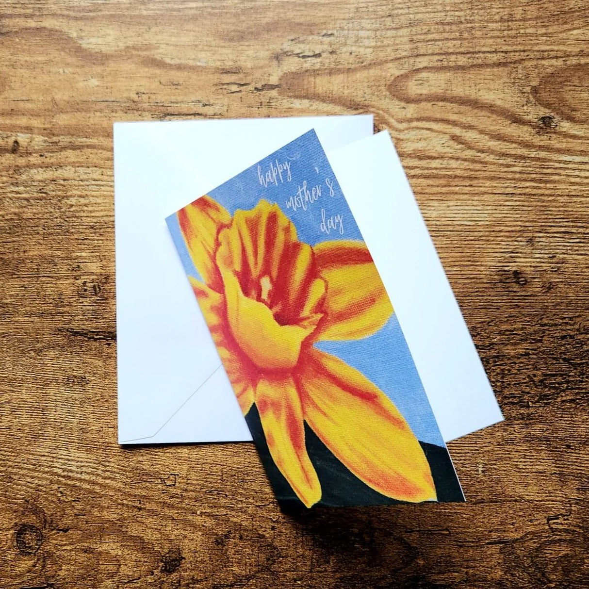 Daffodil mother's day card, Original art card for mom, Daffodil card, Mother's day greeting card, Celebrate mom card, Happy Mother's day mom