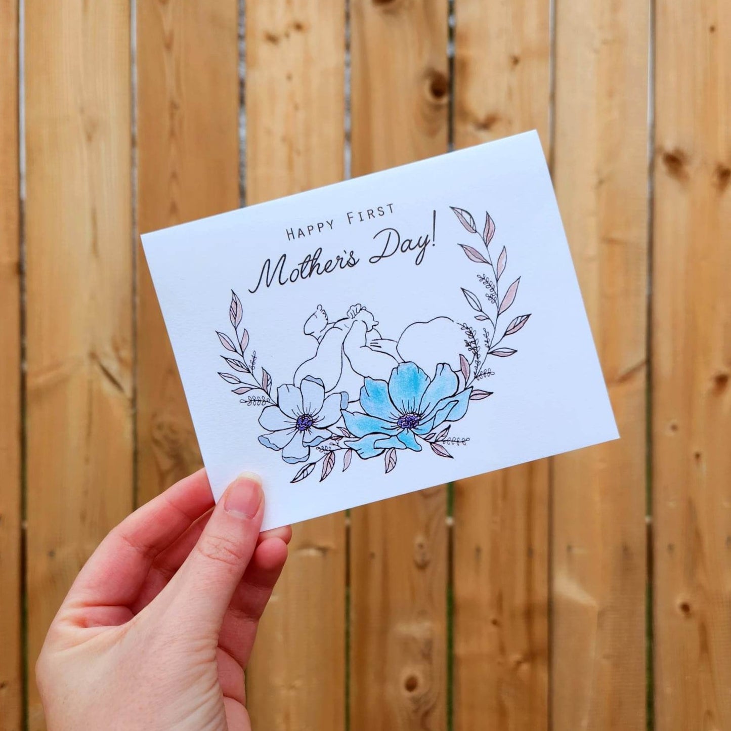 Happy first Mother's Day, 1st Mother's Day card, New mom gift, New Mother's Day, Mother's Day card, Mommy to be card, Cute card for mom