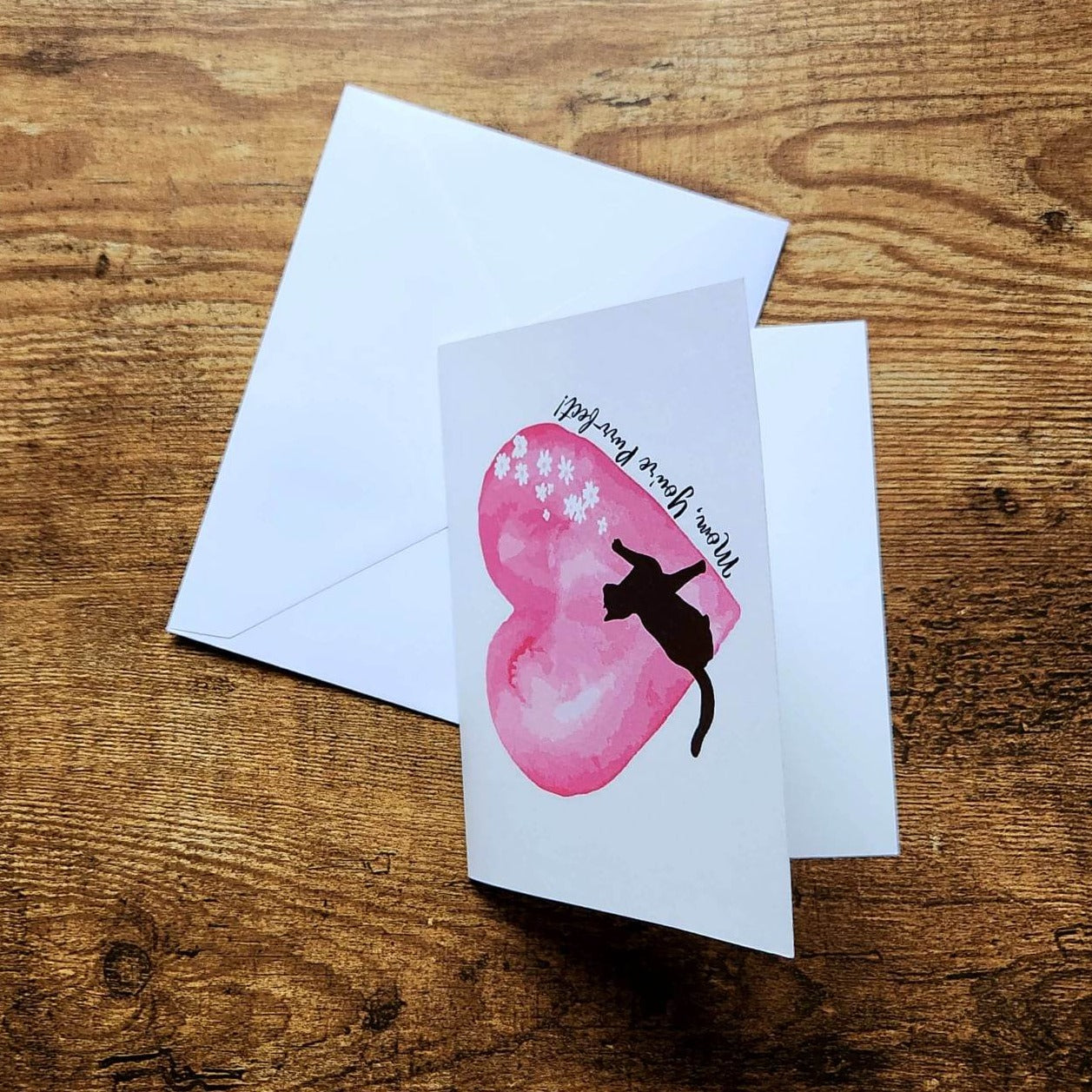 Mom you're purrfect, Cat mom card, Mother's day card, Funny cute cat pun card, Kitty greeting, Fur mom card, Card from cat, Purrfect card