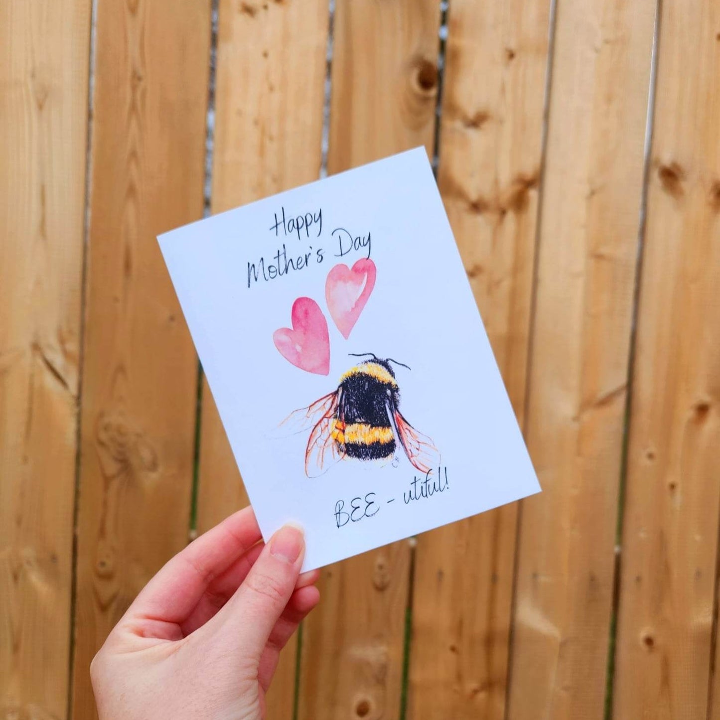 Happy Mother's Day bee-utiful, Beautiful card for mom, Mother's Day card, Wife Mother's day card, Bee pun card, Cute bee card, Appreciation