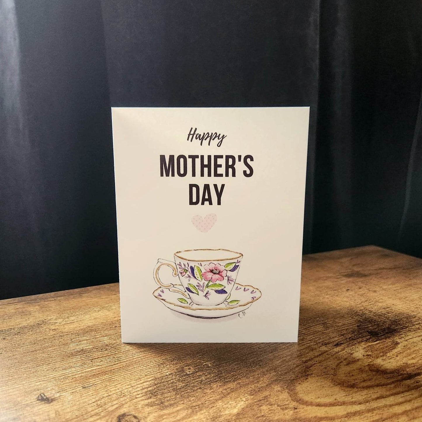 Tea lover mother's day card, Happy mother's day card, Floral tea cup card, Card for mom, Aunt, Sister, Pretty mother's day card for wife