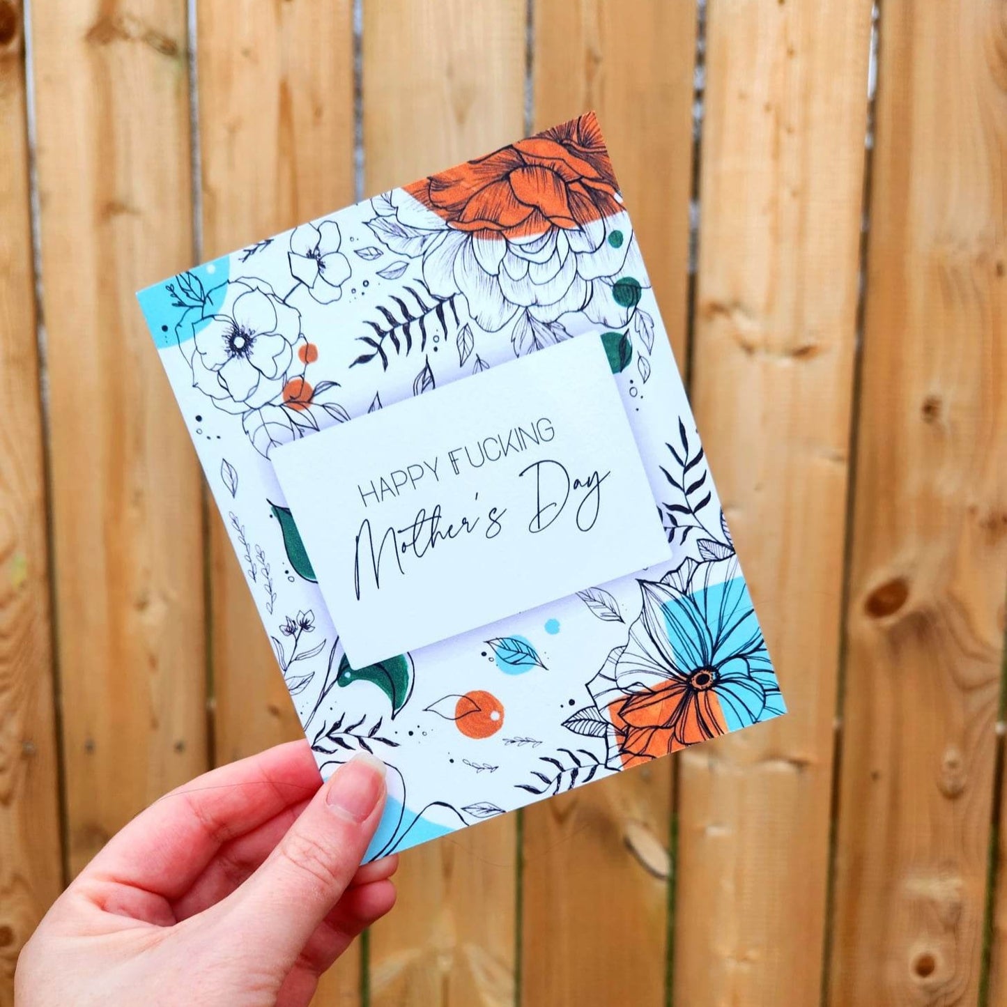 Happy fucking mother's day, Sarcastic mother's day card, Funny mother's day card, For mom, For wife, Mom love you card, Floral mother's day
