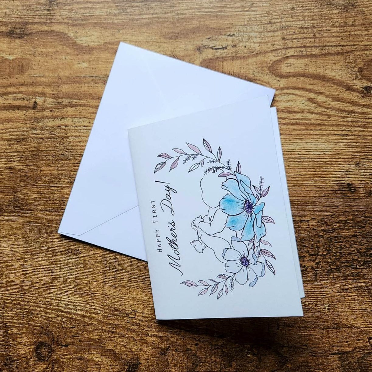Happy first Mother's Day, 1st Mother's Day card, New mom gift, New Mother's Day, Mother's Day card, Mommy to be card, Cute card for mom