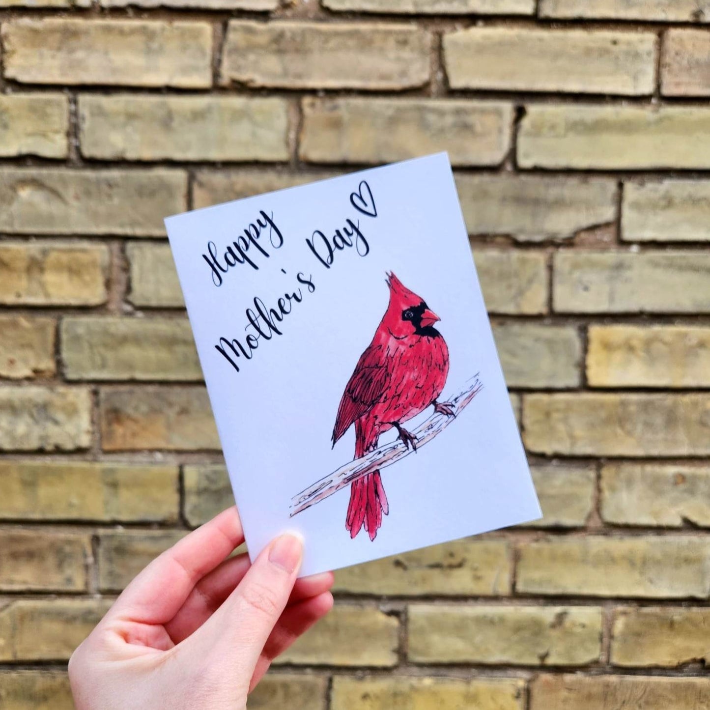 Happy mother's day cardinal card, Bird card for mom, Happy mother's day card, Cute mother's day card for her, Mom, Mother in law, Bonus mom