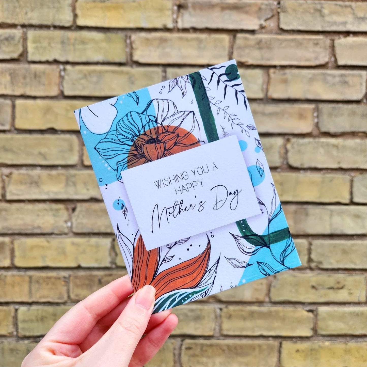 Floral Mother's Day Card, Wishing you a happy mother's day card, 1st Mother's Day Card, Grandmother Mother's Day, Cute, Sweet greeting card