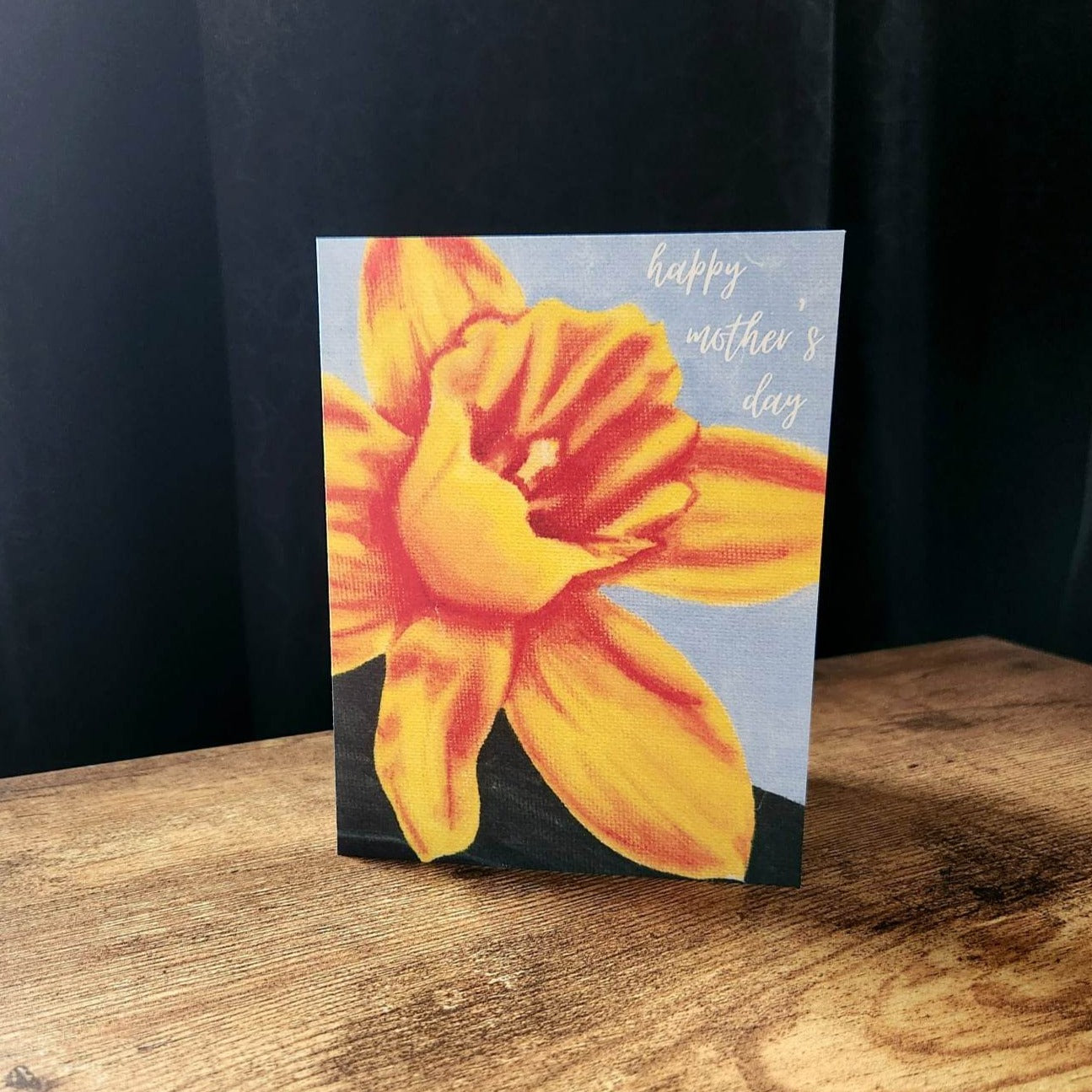 Daffodil mother's day card, Original art card for mom, Daffodil card, Mother's day greeting card, Celebrate mom card, Happy Mother's day mom