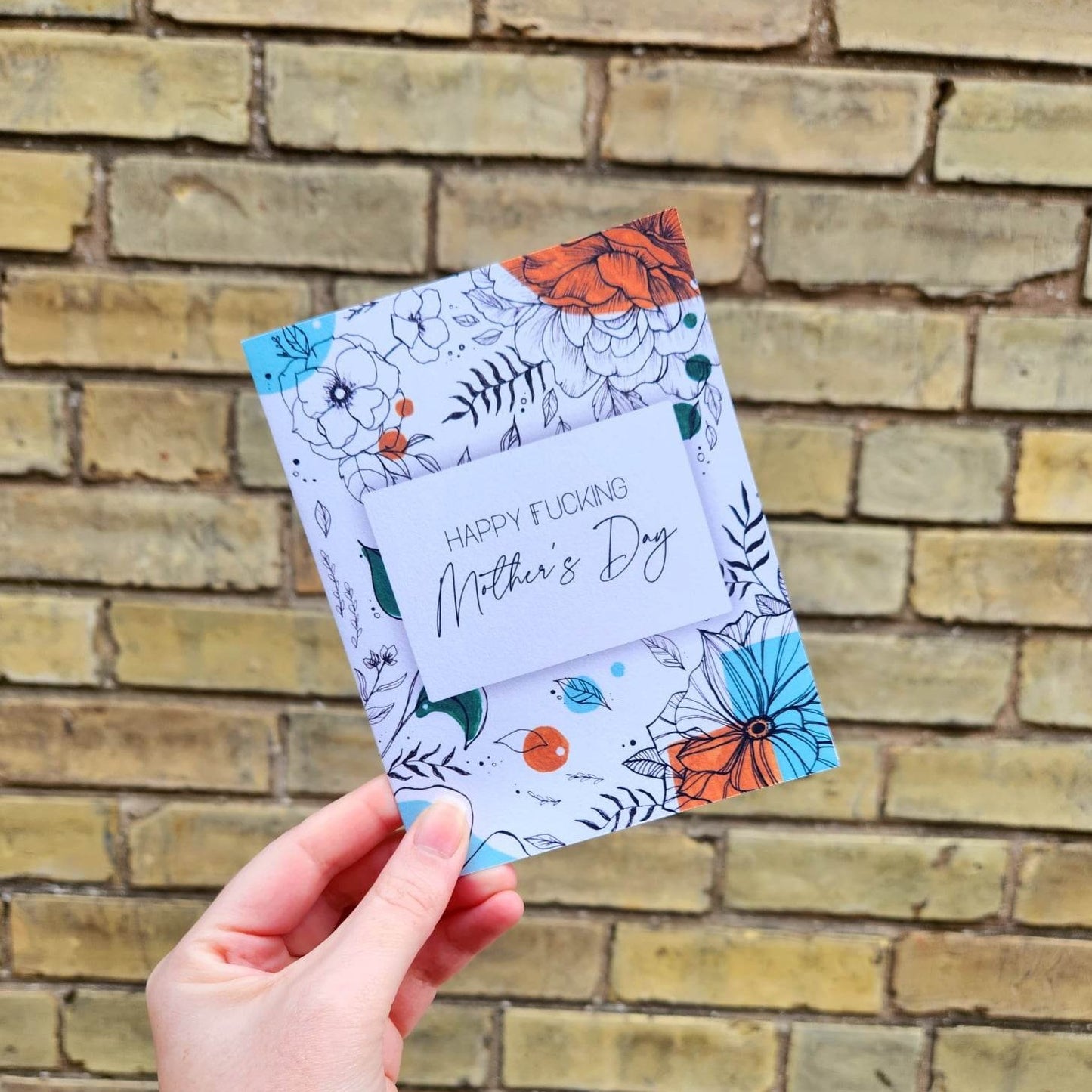 Happy fucking mother's day, Sarcastic mother's day card, Funny mother's day card, For mom, For wife, Mom love you card, Floral mother's day