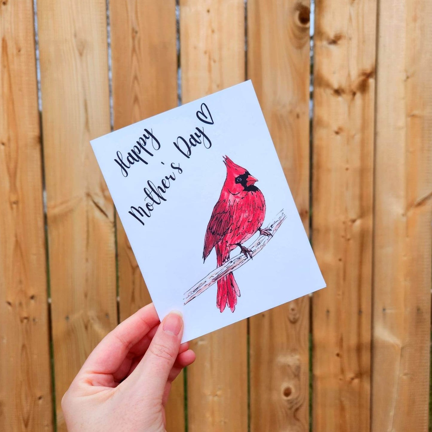 Happy mother's day cardinal card, Bird card for mom, Happy mother's day card, Cute mother's day card for her, Mom, Mother in law, Bonus mom