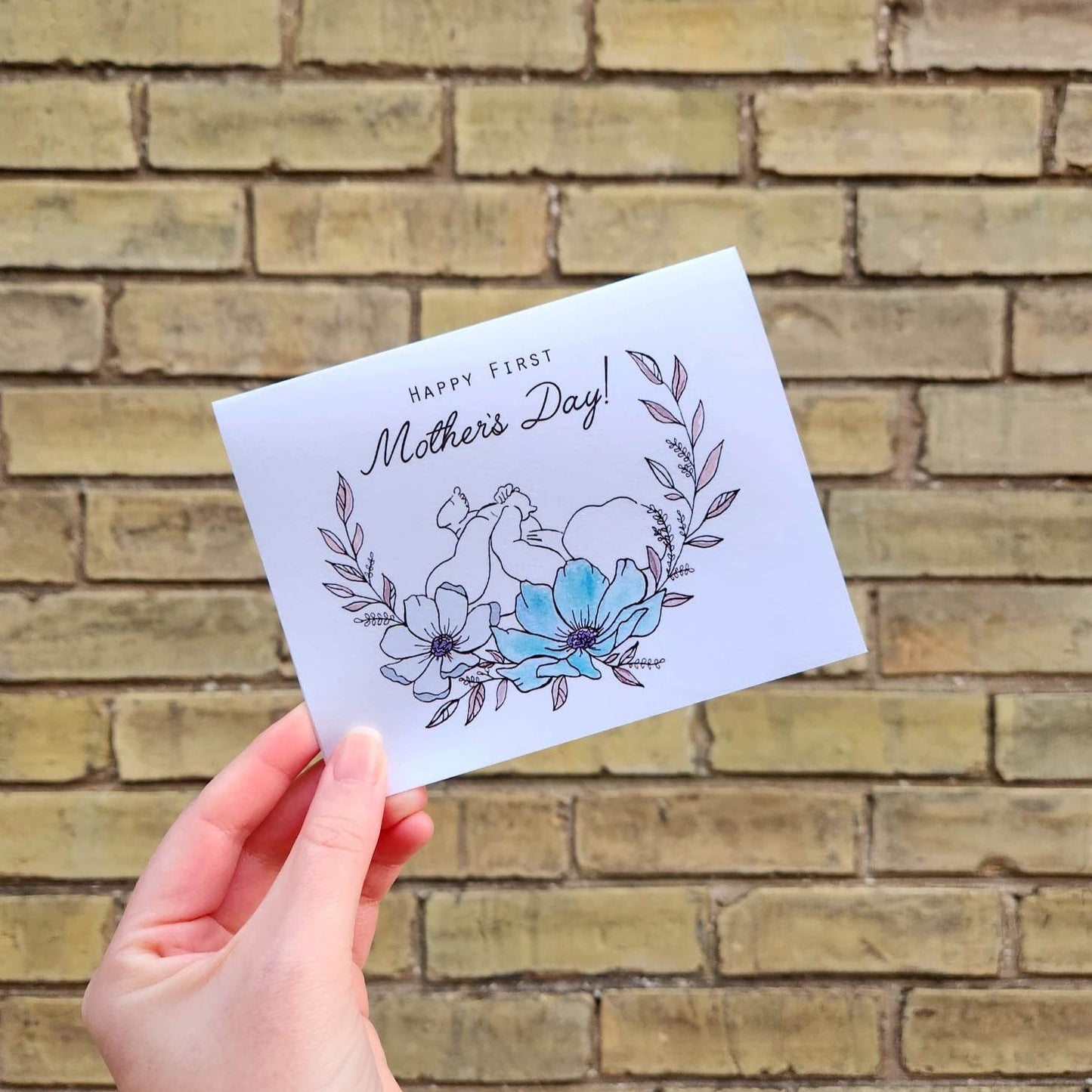 Happy first Mother's Day, 1st Mother's Day card, New mom gift, New Mother's Day, Mother's Day card, Mommy to be card, Cute card for mom