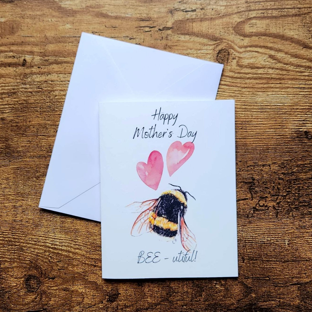 Happy Mother's Day bee-utiful, Beautiful card for mom, Mother's Day card, Wife Mother's day card, Bee pun card, Cute bee card, Appreciation