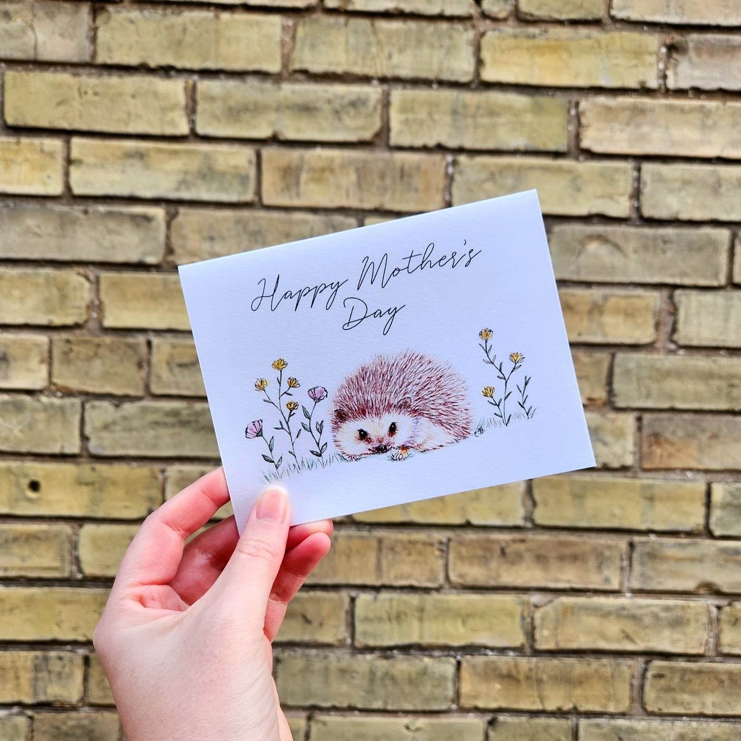 Happy Mother's Day Card, Mother's Day, Card for mom, Cute Animal card, Hedgehog card, Whimsical card, Celebrate mom card, Wildlife card