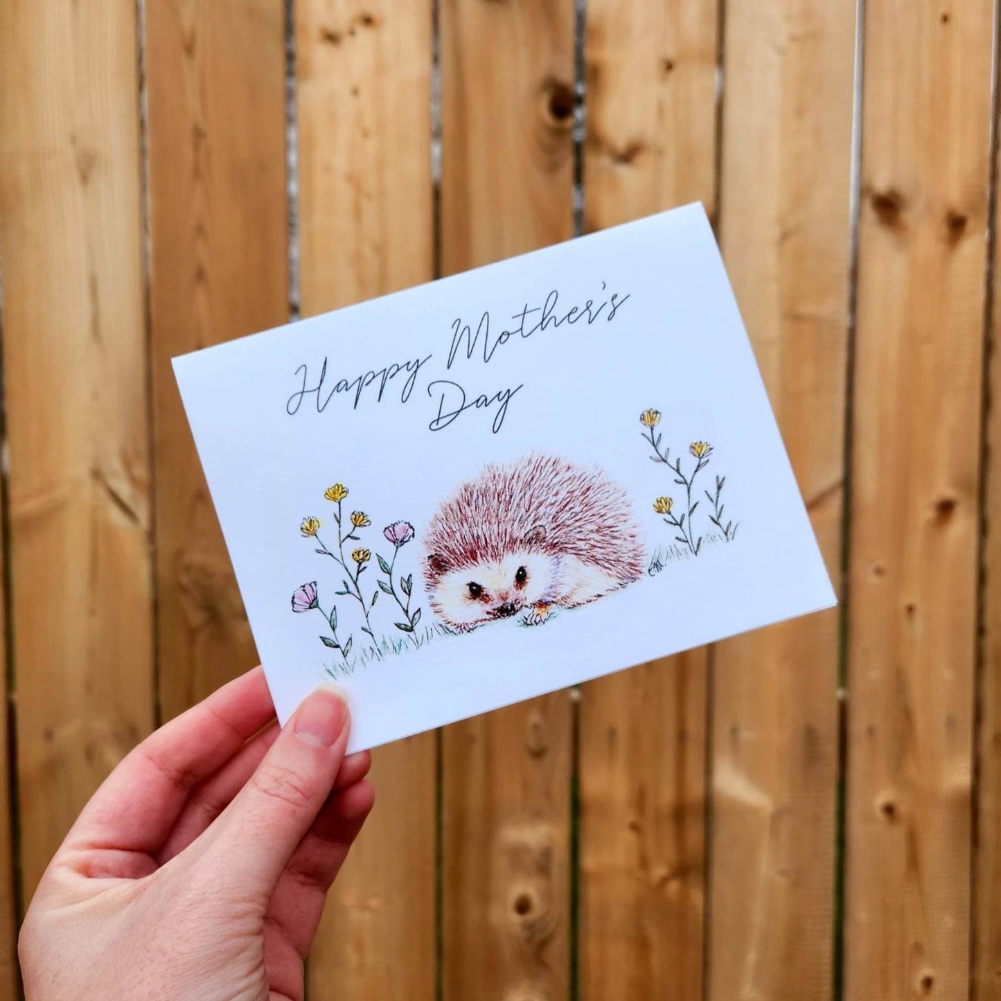 Happy Mother's Day Card, Mother's Day, Card for mom, Cute Animal card, Hedgehog card, Whimsical card, Celebrate mom card, Wildlife card
