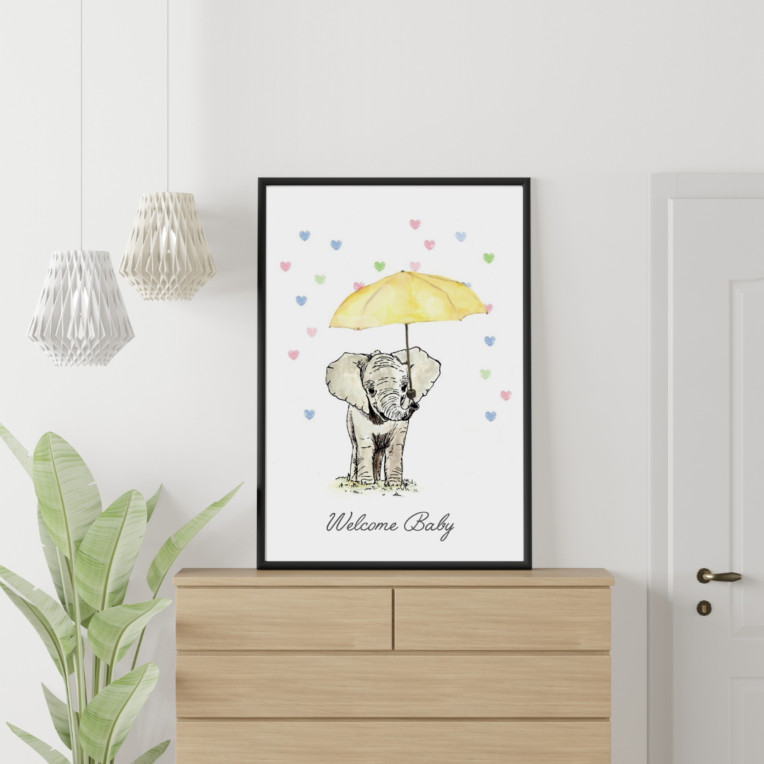 Welcome baby, New baby gift, Nusery decor, Nursery art, Art print, Baby room gallery wall, Infant room decor, Gift for mom to be, Baby gift