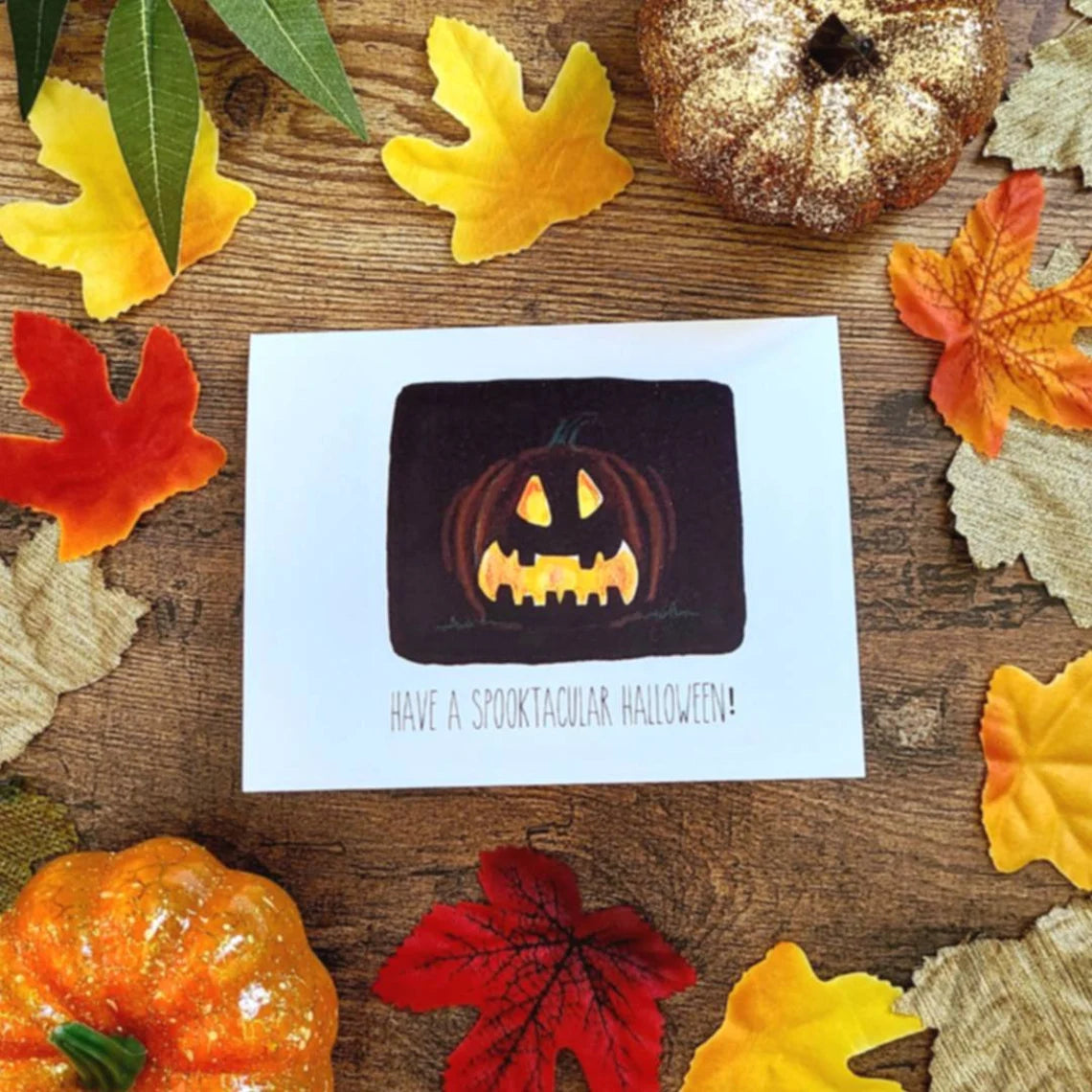 Halloween card, Have a Spooktacular Halloween, Jack o'lantern, Spooky season card, Pumpkin themed card, Cute pumpkin greeting, Pumpkin patch