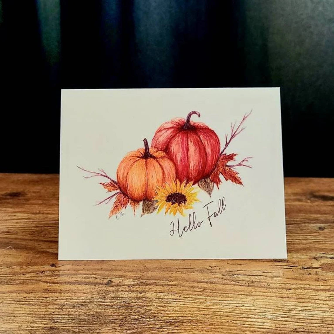 Hello fall card, Fall Pumpkin card, Thanksgiving card, Vintage pumpkin Halloween, Fall vibes, Cute pumpkin card, Happy fall pumpkins,