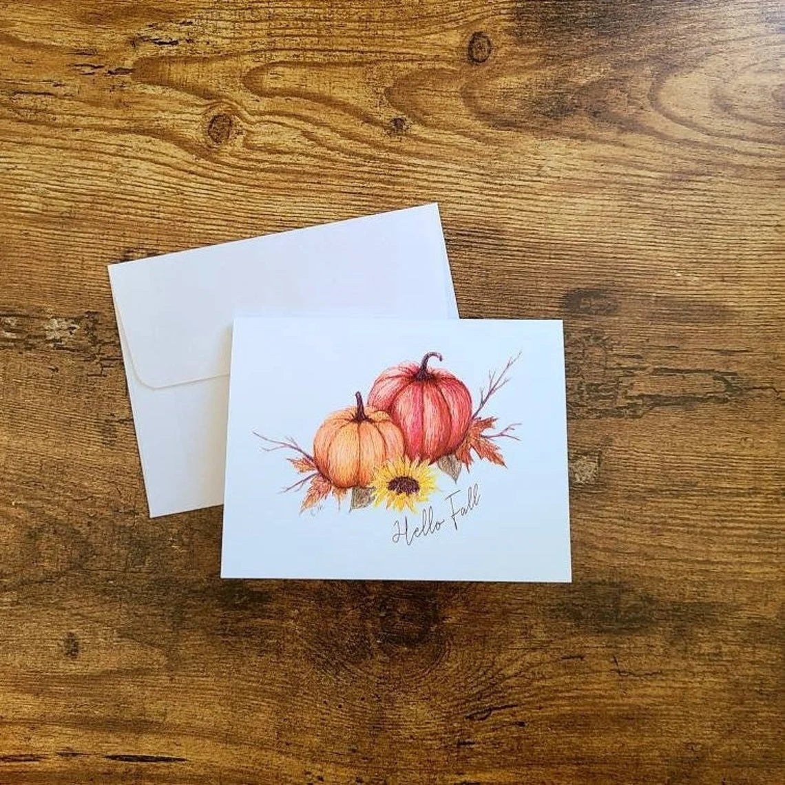 Hello fall card, Fall Pumpkin card, Thanksgiving card, Vintage pumpkin Halloween, Fall vibes, Cute pumpkin card, Happy fall pumpkins,