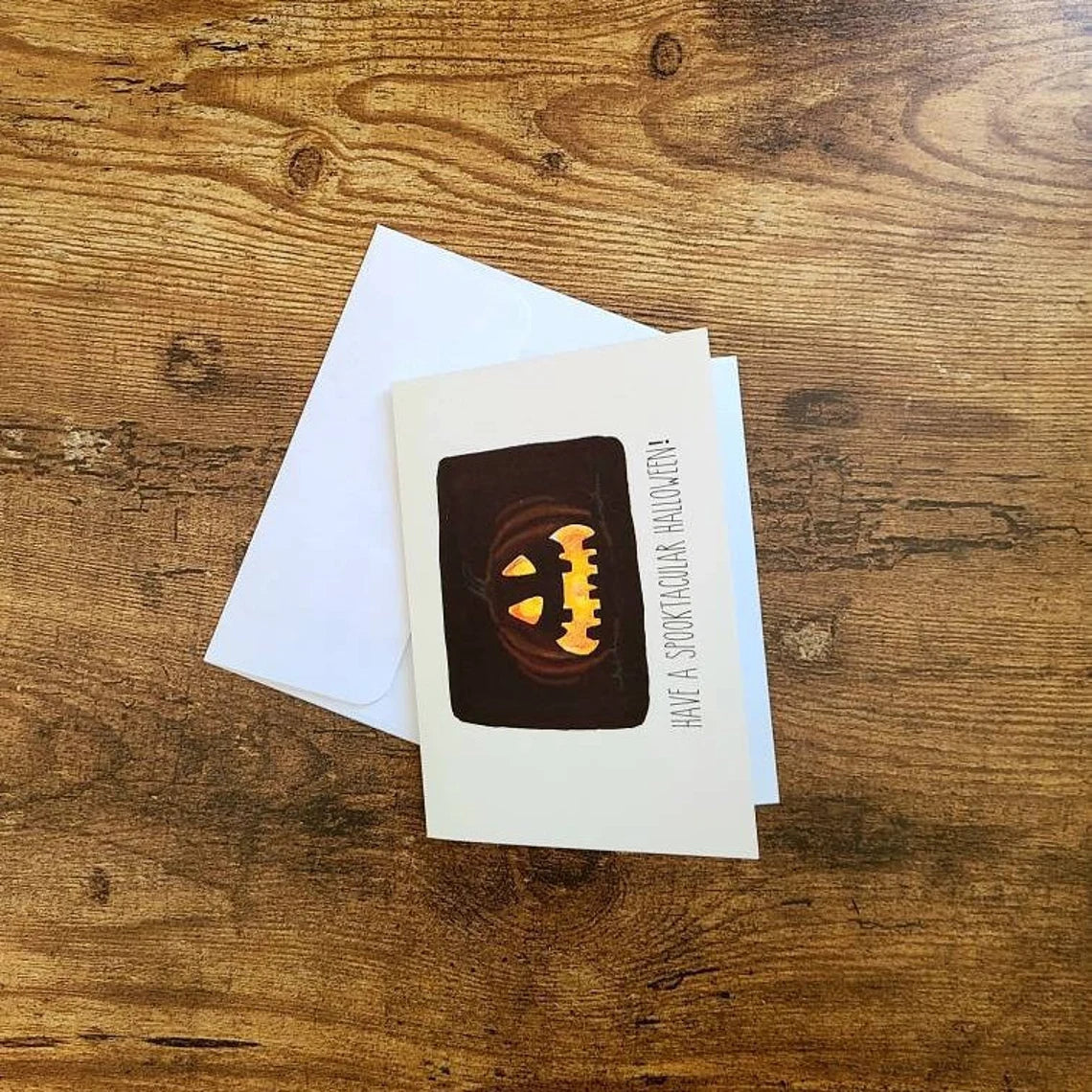 Halloween card, Have a Spooktacular Halloween, Jack o'lantern, Spooky season card, Pumpkin themed card, Cute pumpkin greeting, Pumpkin patch