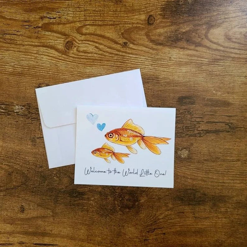 Welcome to the world little one card, Newborn baby boy card, New mom card, Expectant mother, Gender neutral card, New baby congratulations