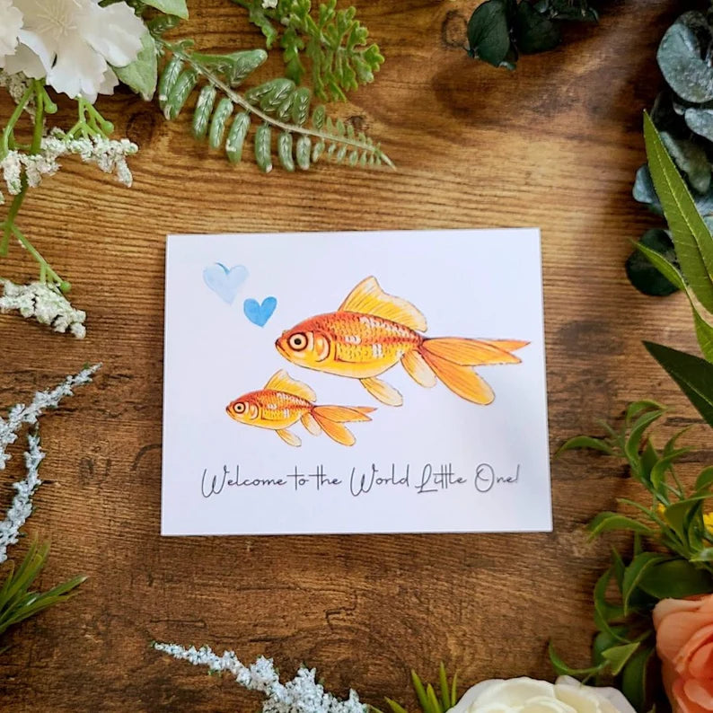 Welcome to the world little one card, Newborn baby boy card, New mom card, Expectant mother, Gender neutral card, New baby congratulations