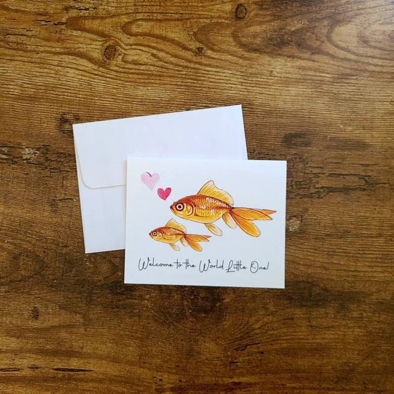 Welcome to the world little one, Baby shower card, New baby card, Baby girl card, Newborn congratulations, Expecting card, Gender neutral