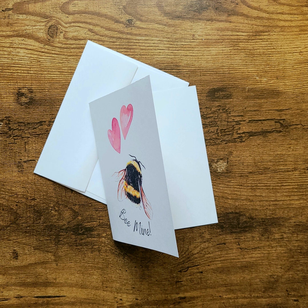 Bee mine card, Cute Bee Card, Bee I love you card, Valentine For Wife, Valentine For Husband, Cute pun Valentine, Love card, Card for her