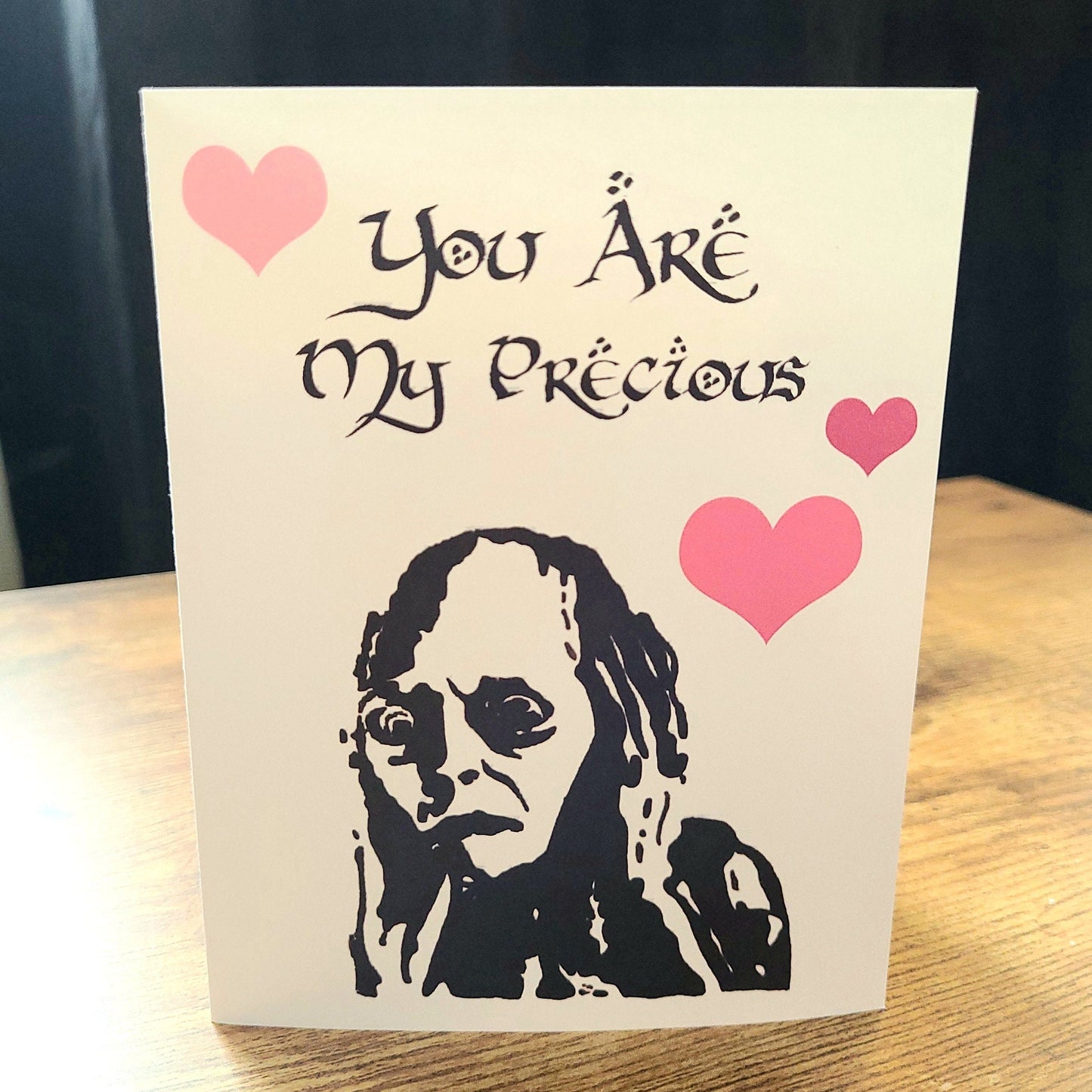 You are my precious, Lord of the Rings Valentine, LOTR Anniversary card, My precious card, Funny LOTR, Lord of the Rings card, Gollum, Nerd