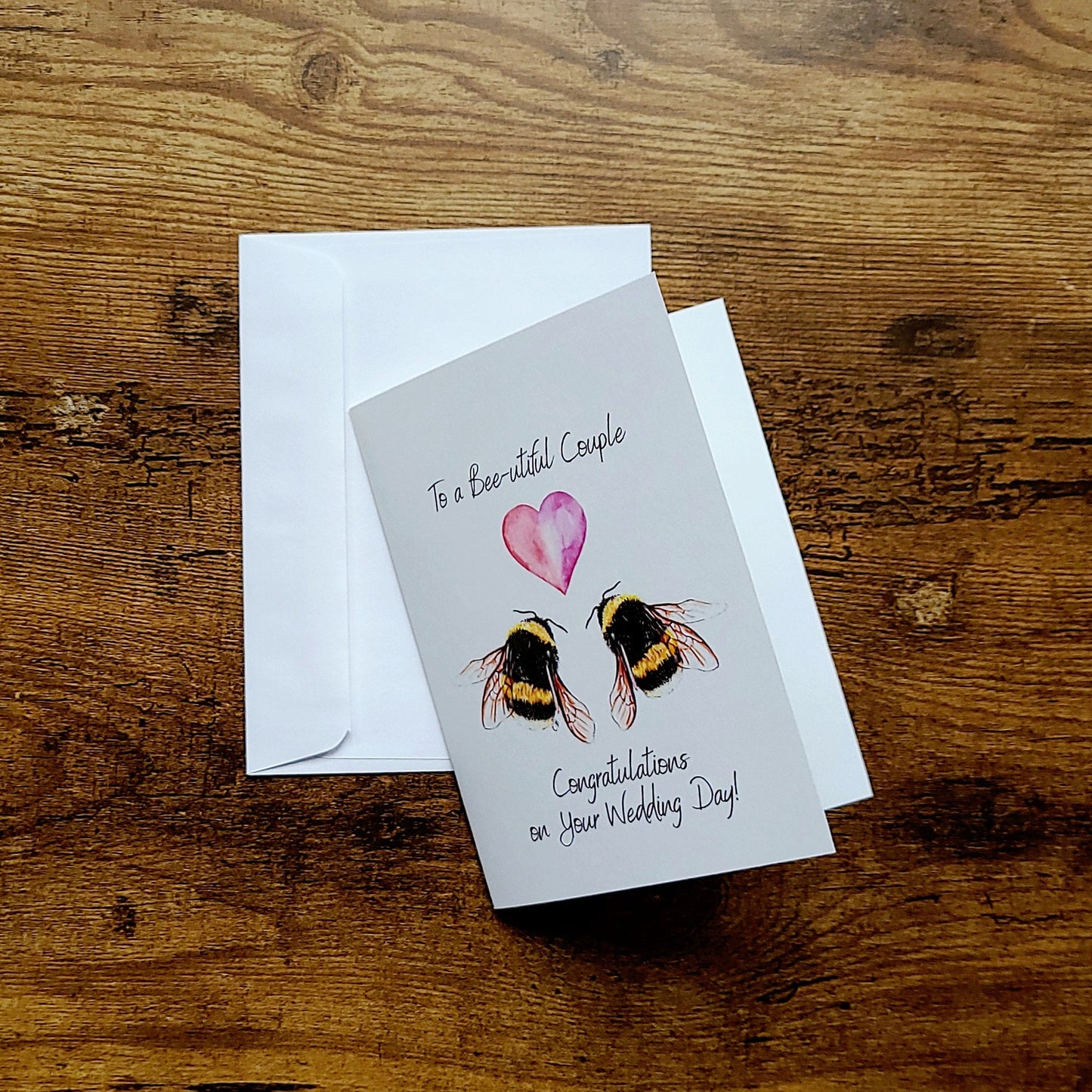 To a beeutiful couple, Congrats on your wedding day, Congratulations card, Wedding card for couple, Mr and Mrs card, Happy wedding day