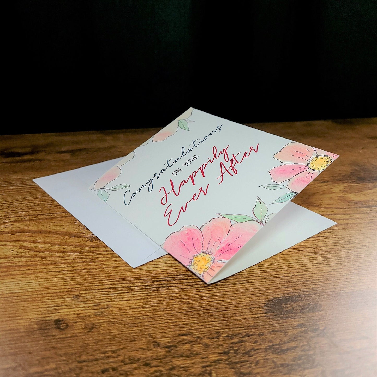 Congratulations on your happily ever after, Wedding card, Card for bride and groom, Happy couple card, Card for bride to be, Congrats card