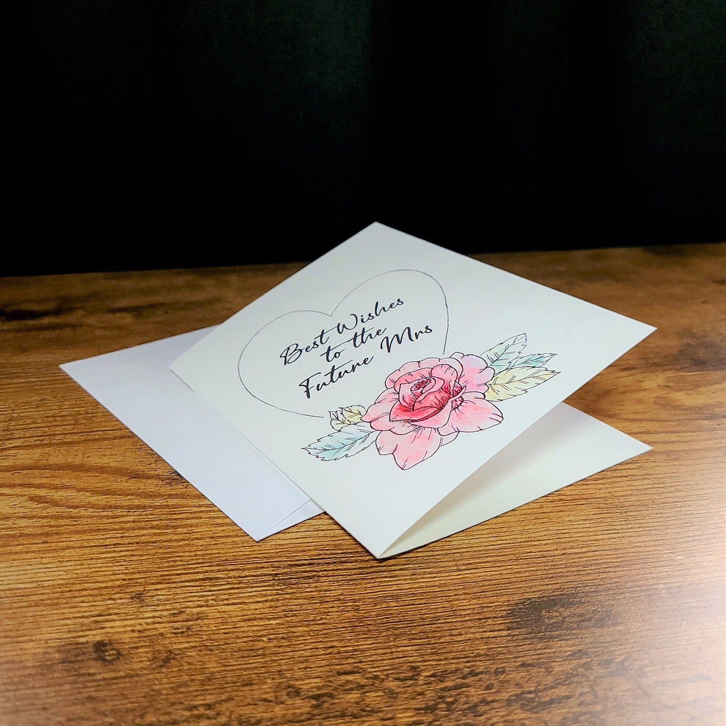 Bridal shower card, Best wishes to the future Mrs, Engagement card, Card for Bride to be, Card for friend, Card for her, Future wife