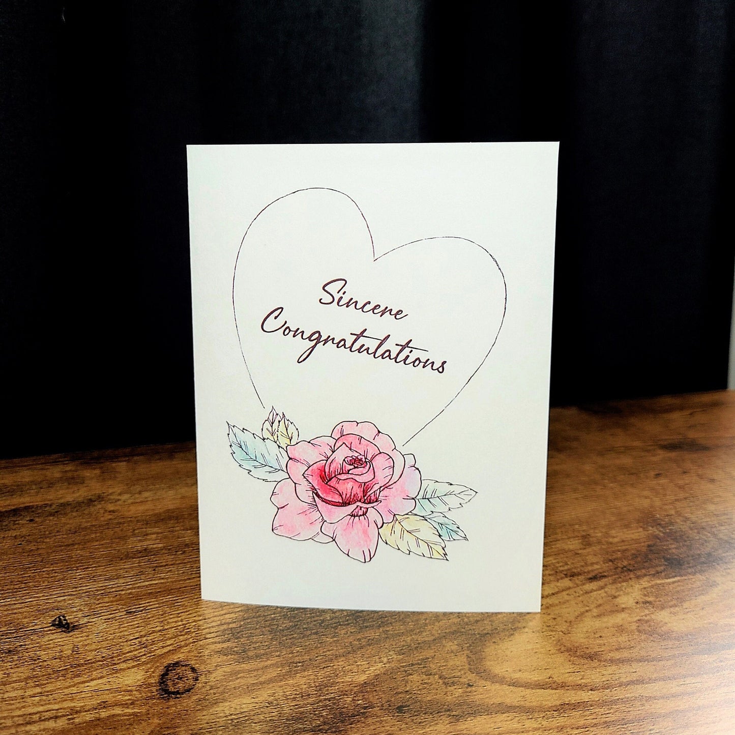 Sincere congratulations, Congratulatory card, Well done card, Graduation card, New house card, New job card, Rose card, Pretty card