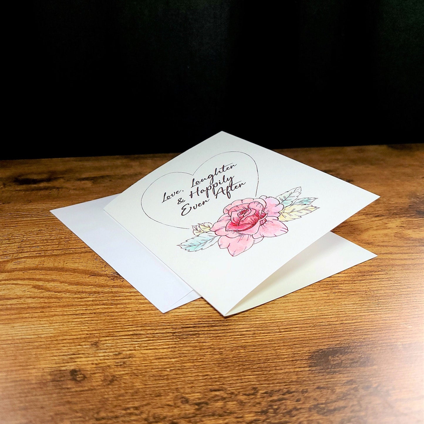 Wedding day card, Engagement card for couple, Love laughter and happily ever after, Love card, Cute couple card, Card for bride and groom