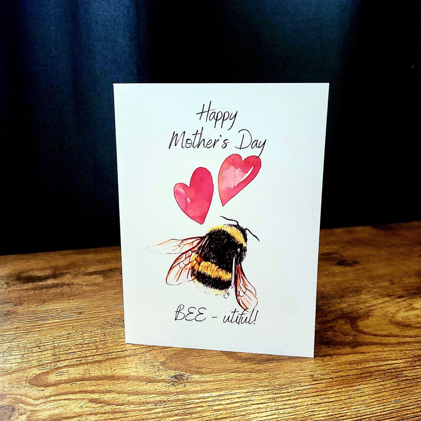 Happy Mother's Day bee-utiful, Beautiful card for mom, Mother's Day card, Wife Mother's day card, Bee pun card, Cute bee card, Appreciation