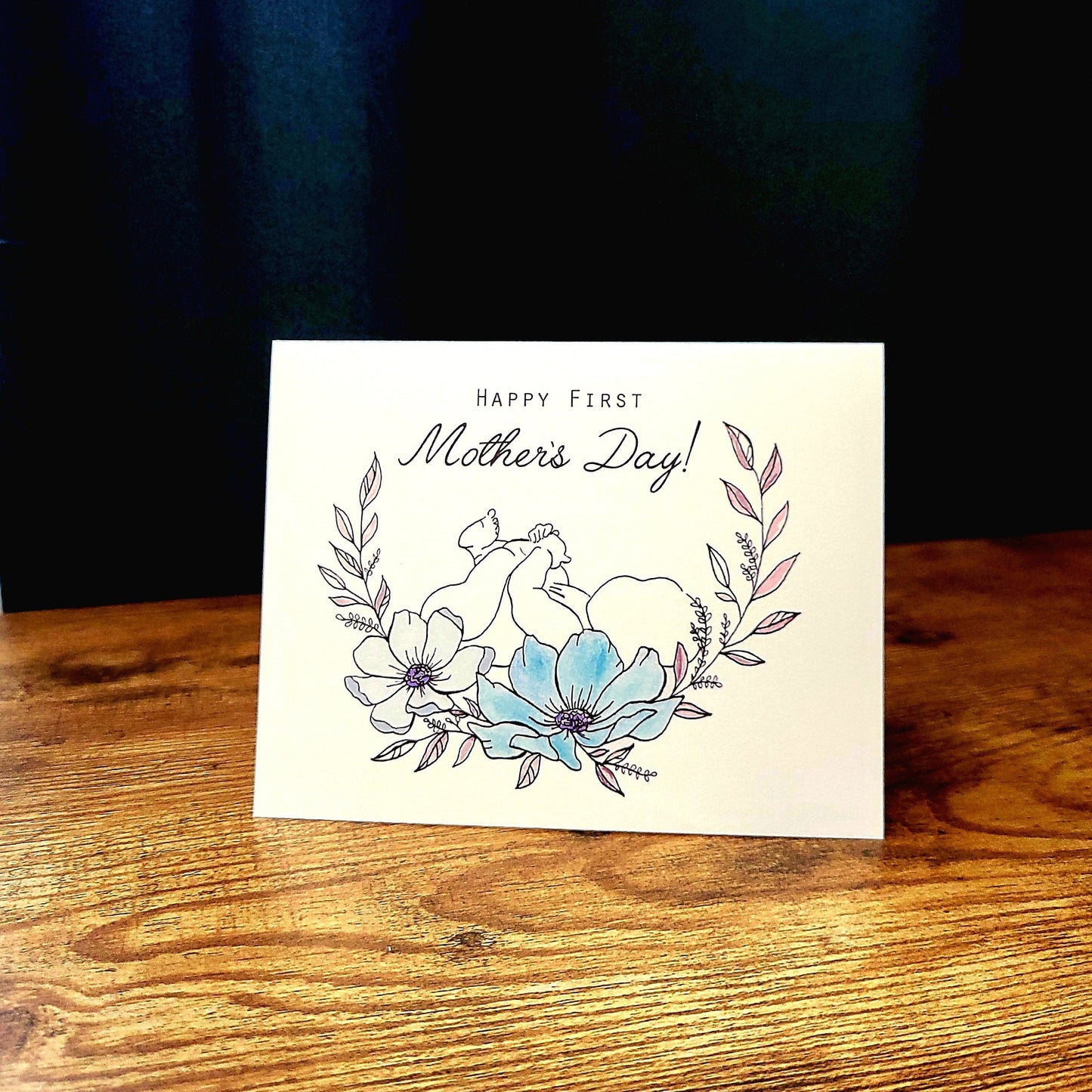 Happy first Mother's Day, 1st Mother's Day card, New mom gift, New Mother's Day, Mother's Day card, Mommy to be card, Cute card for mom