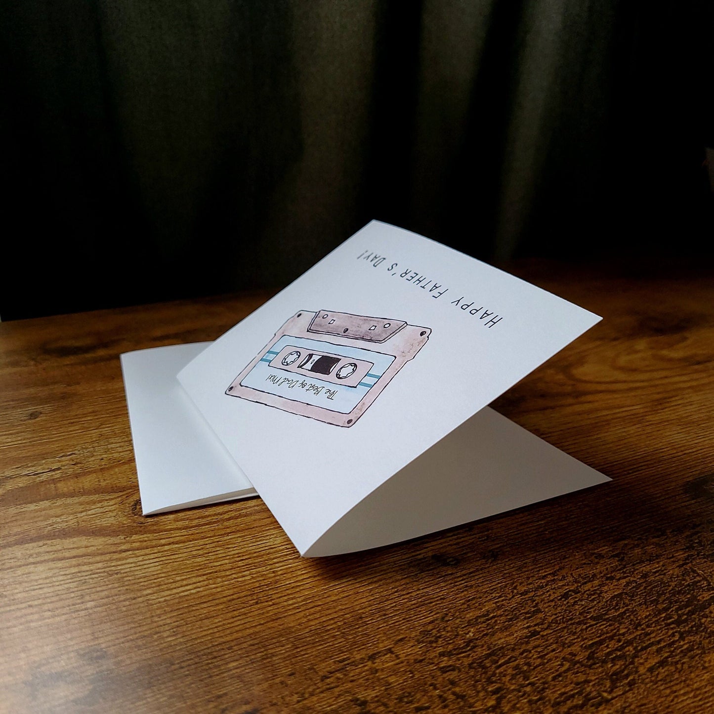 Happy Father's day card, Cassette card, Retro card for dad, Cool dad card, Hippie, Gift for music lover, Dads mixed tape, Cassette tape gift