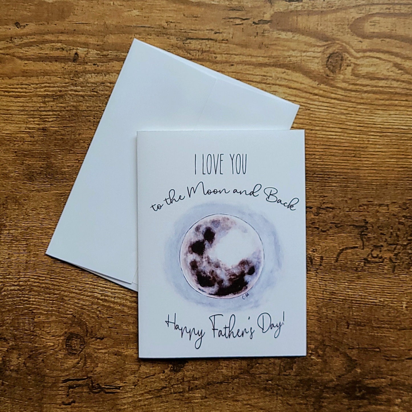 I love you to the moon and back, Moon Fathers day card, Happy Father's day, Space nerd card, Moon card for dad, Space themed card for dad