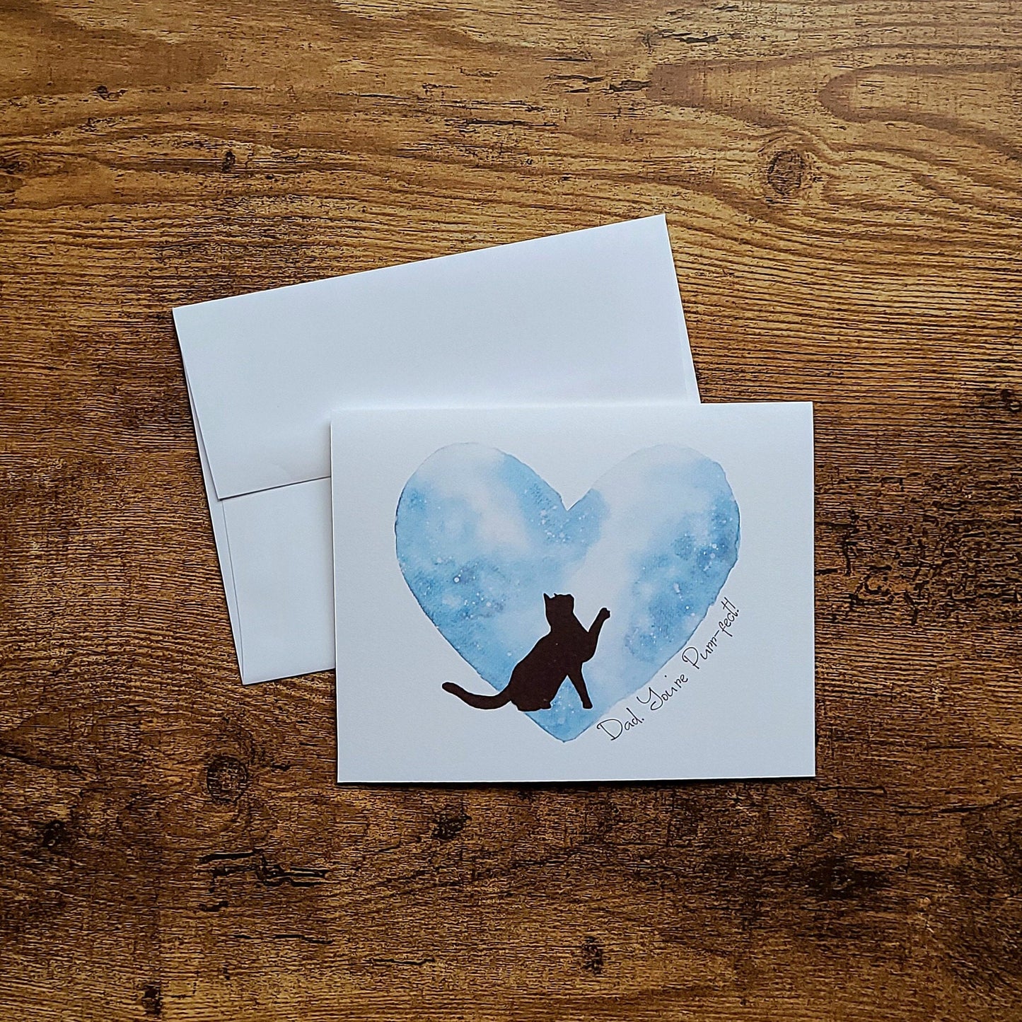 Dad you're purr-fect, Father's day card, Cat pun card, Cat dad card, Funny cat dad card, Card for dad, Cute cat card, Love card for dad