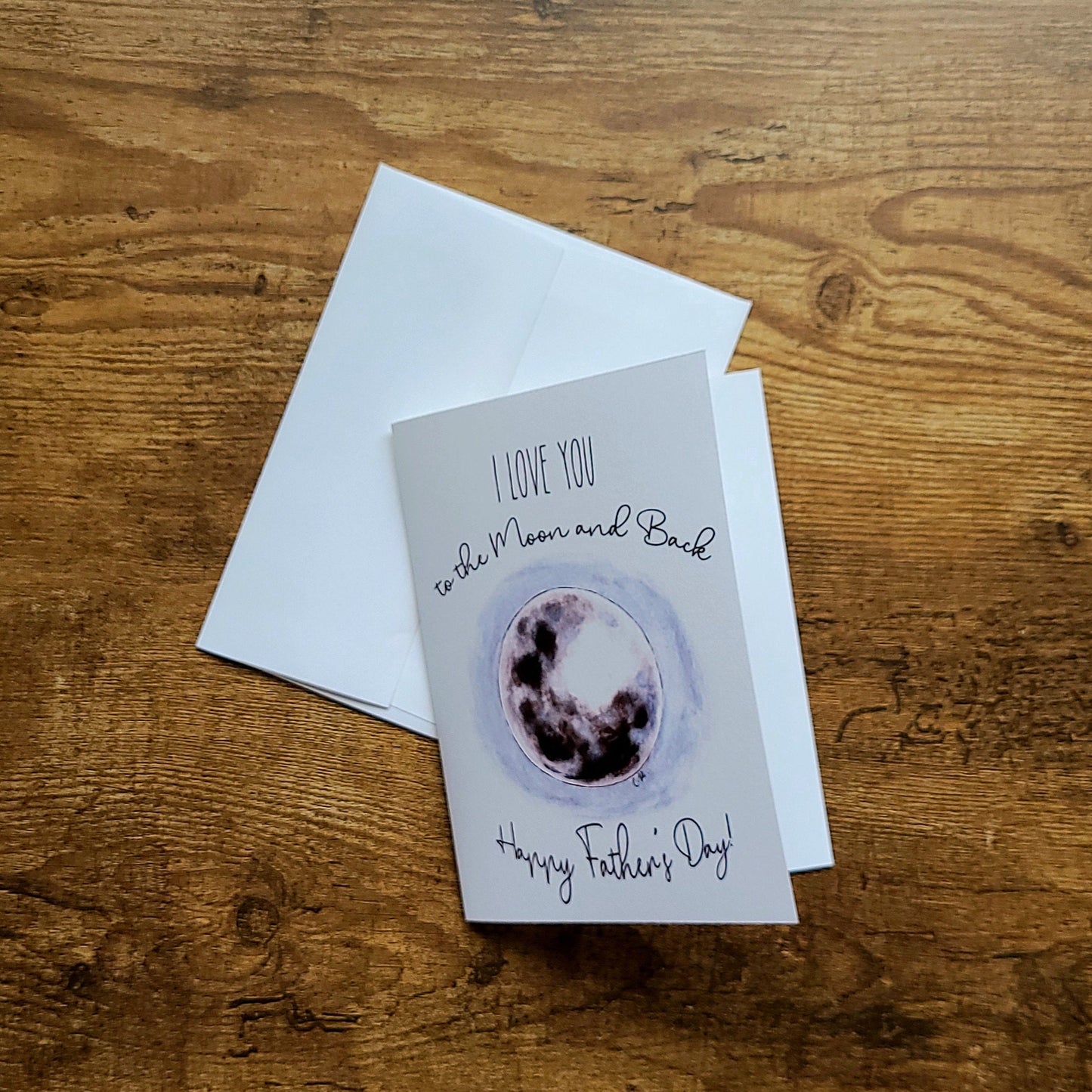 I love you to the moon and back, Moon Fathers day card, Happy Father's day, Space nerd card, Moon card for dad, Space themed card for dad