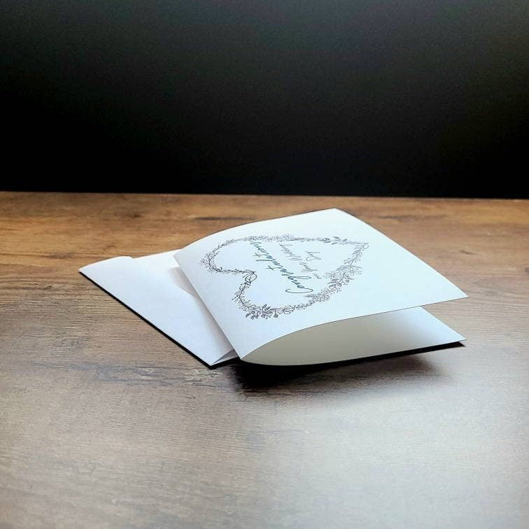 Congratulations on your wedding day card, Wedding card, Card for bride and groom, Newlywed card, Just married card, Best wishes wedding card