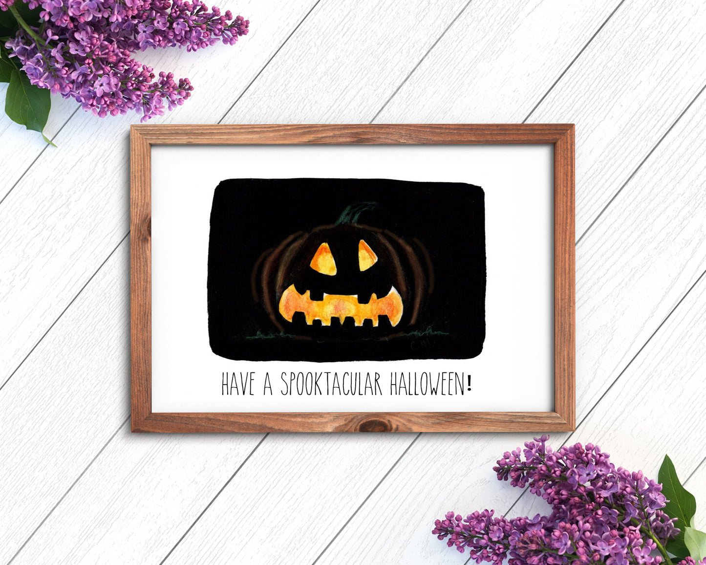 Jack o'lantern Halloween art print, Spooky Halloween home decor, Pumpkin art print, Halloween wall decor, Carved pumpkin art print, Cute art