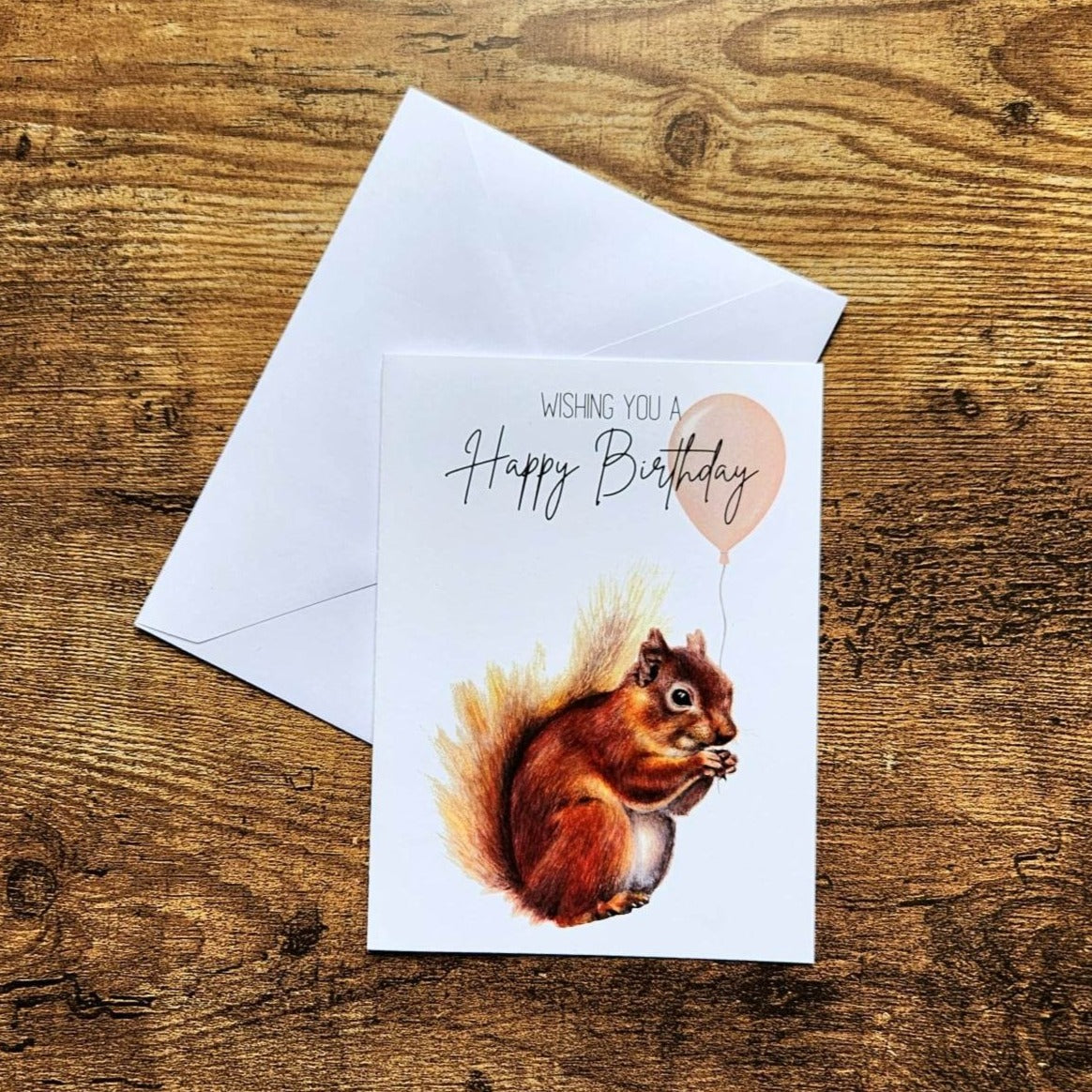 Cute squirrel birthday card, woodland birthday card for kids, Animal card for child, Squirrel birthday greeting, Card for girlfriend, Wife