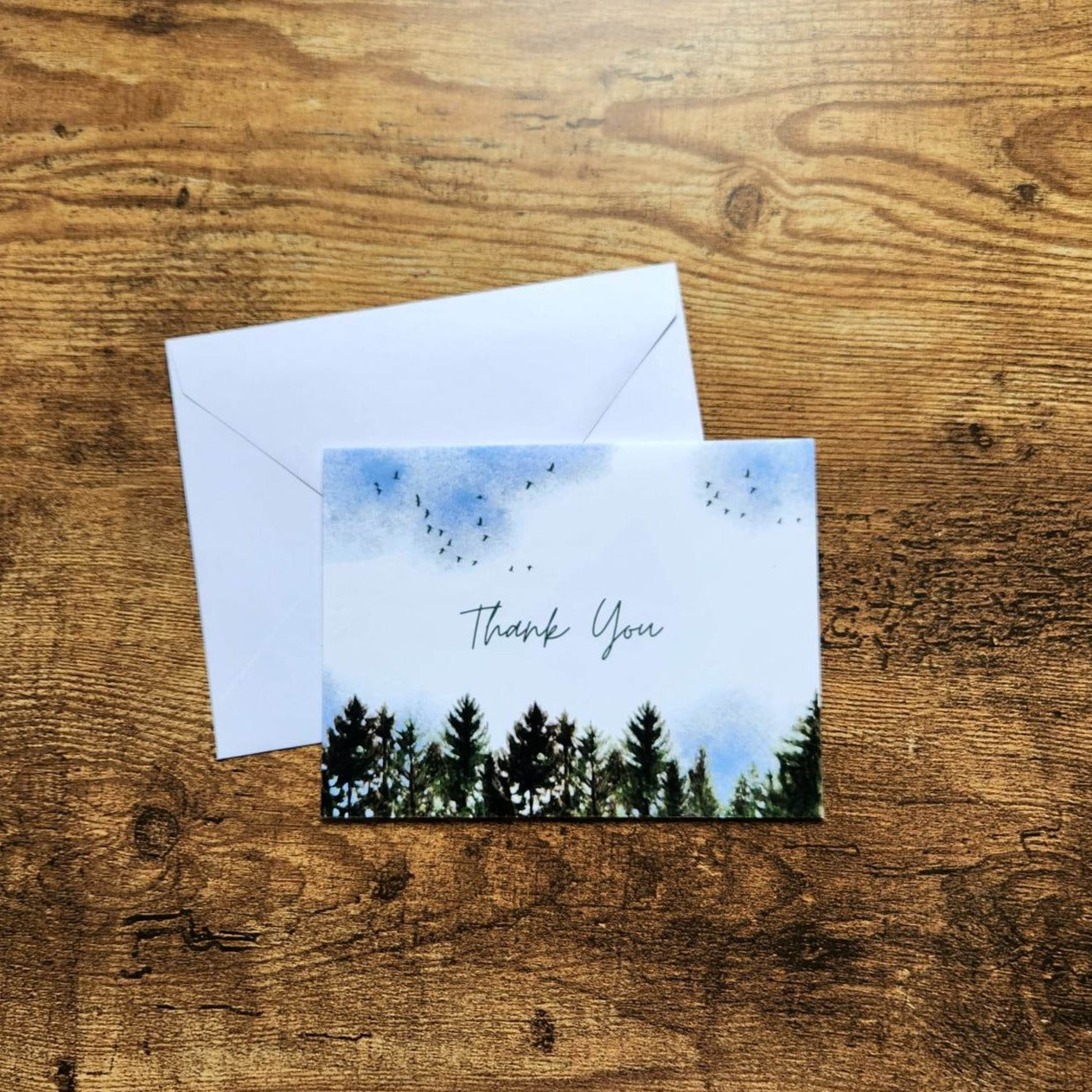 Thank you card, Outdoor nature thank you cards, Wedding greenery thank you card, Forest thank you, Friendship card, Thanks dad, Mom, Client