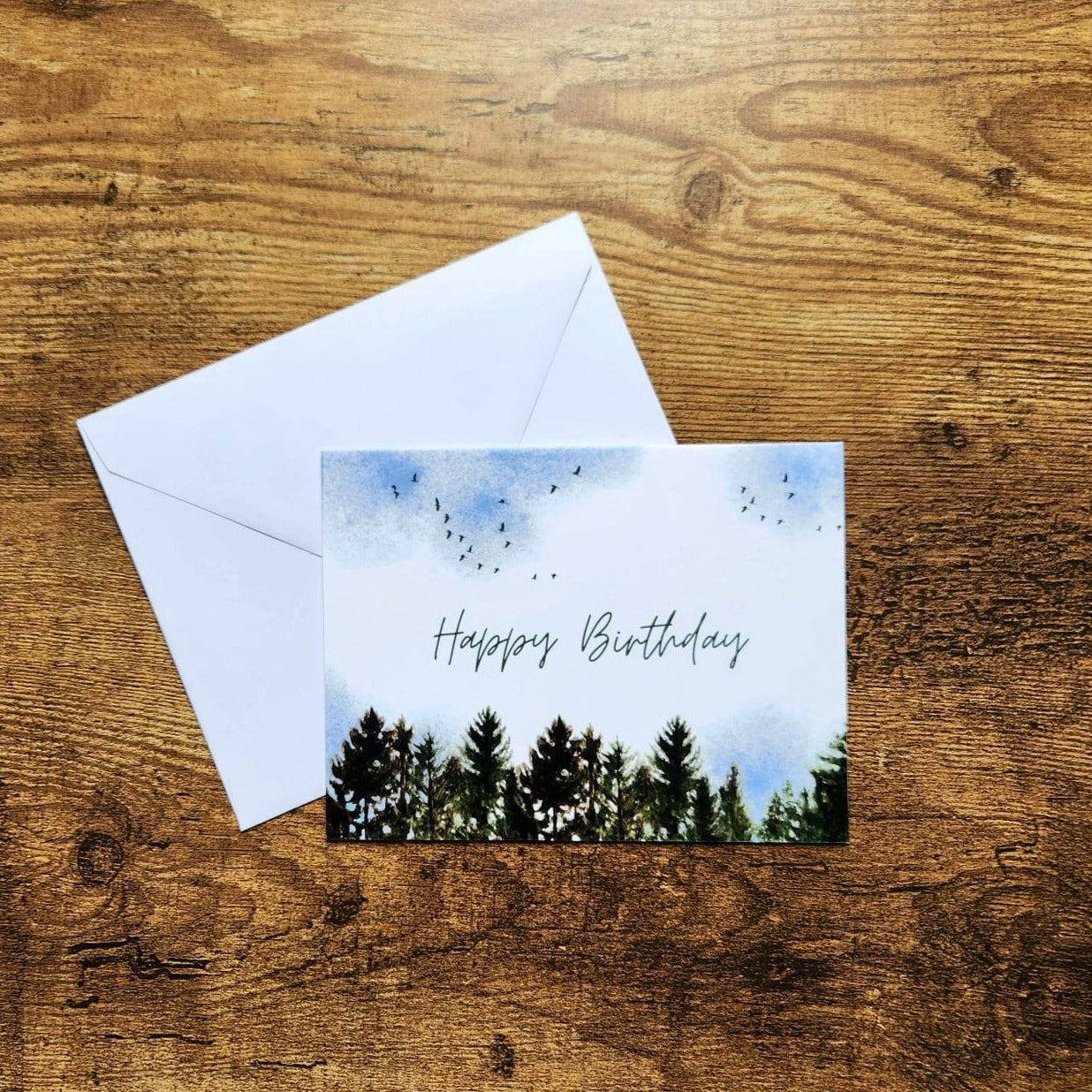 Happy Birthday card, Adventure birthday card, Forest trees birthday card, Birthday card for him, Husband, Boyfriend, Partner, Outdoorsy card