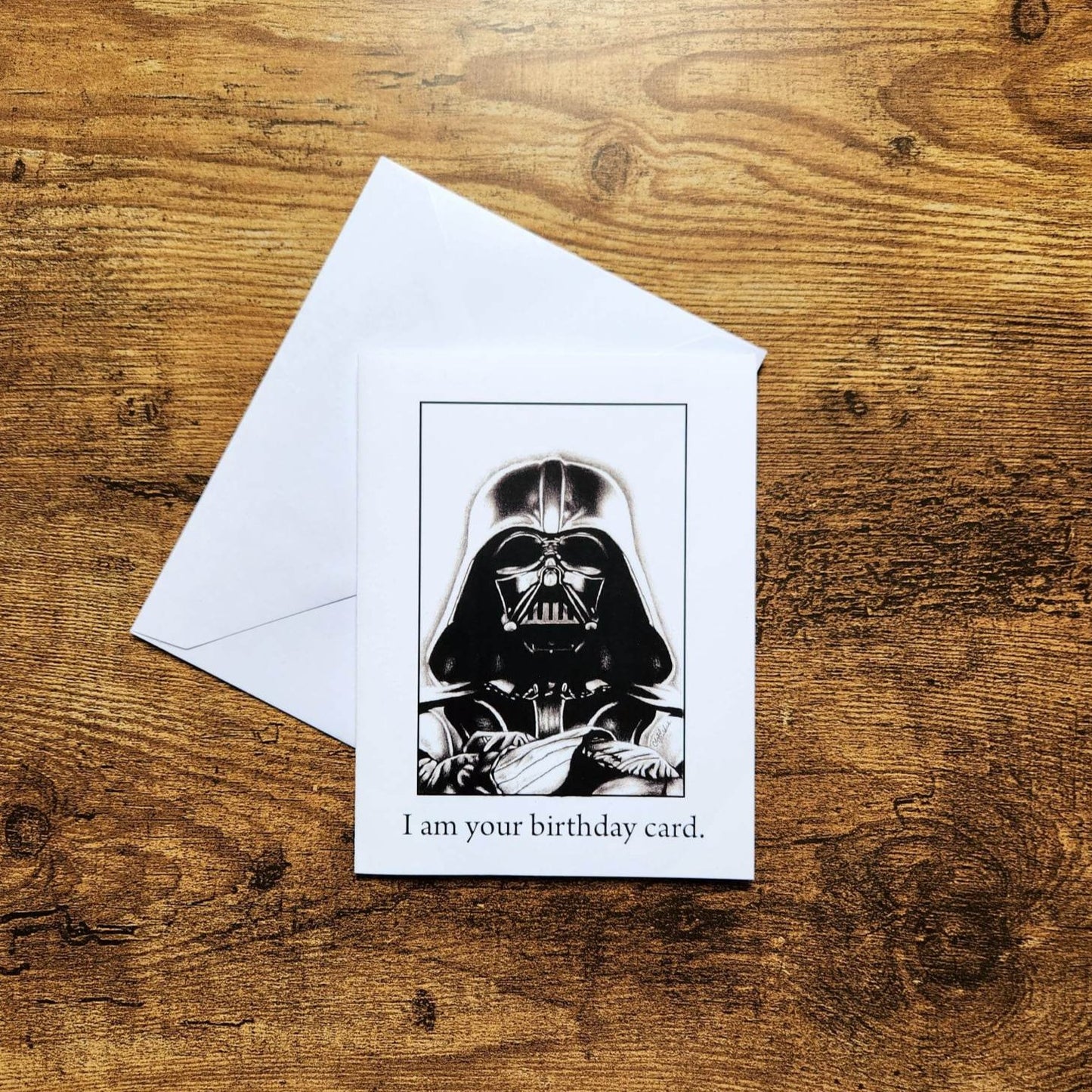 I am your birthday card, Funny nerdy Vader Birthday card, Birthday card for sci-fi fans, Card for Nerd boyfriend, girlfriend, Nerd Husband