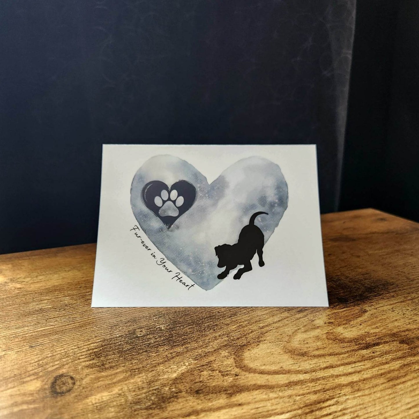 Pet sympathy card, Furever in your heart, Dog memorial card, Dog loss card, Dog bereavement, Pet loss card, Thinking of you dog loss card