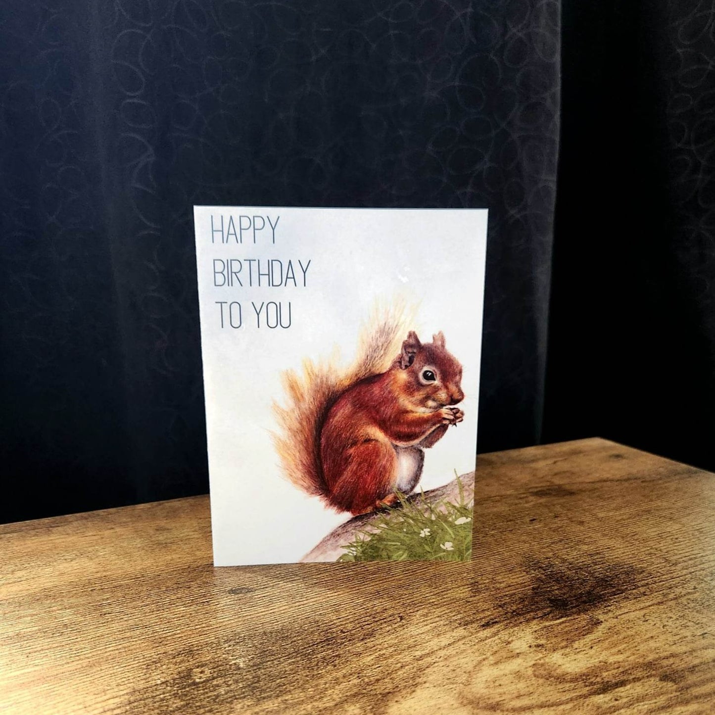 Happy birthday to you, Birthday card, Squirrel greeting card, Squirrel art card, Squirrel lover card, Nature card for husband, Wife, Partner