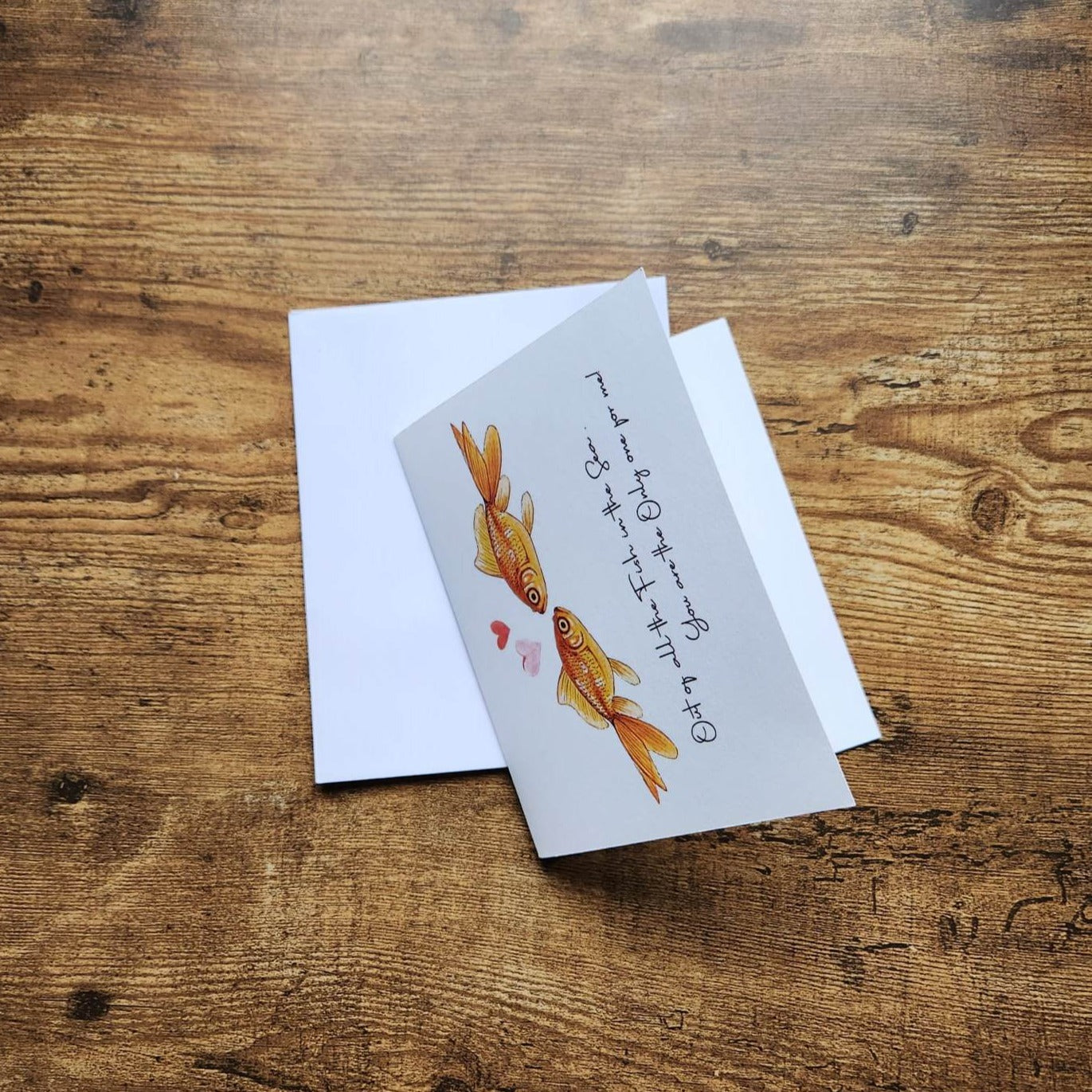 Out of all the fish in the sea, You are the only one for me card, Love card, Anniversary card, Couple card, Card for wife, Card for husband