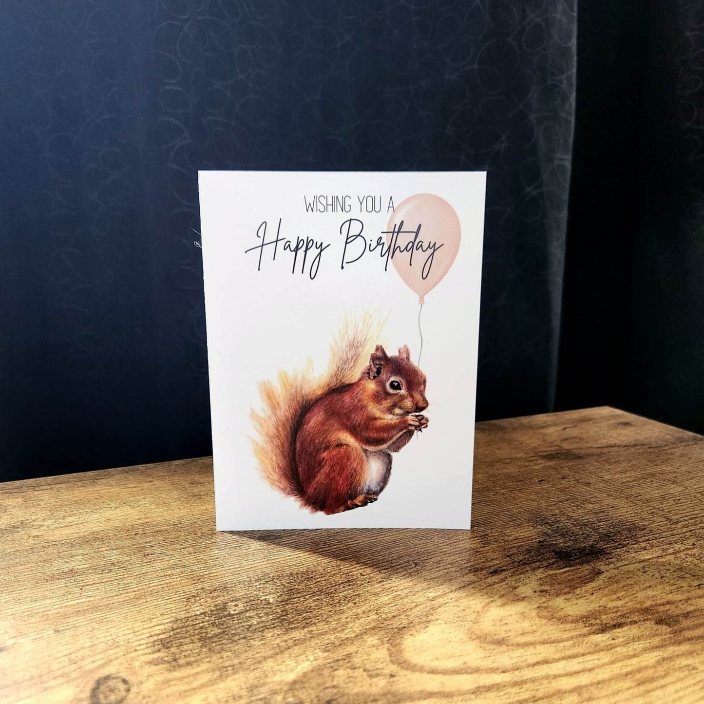 Cute squirrel birthday card, woodland birthday card for kids, Animal card for child, Squirrel birthday greeting, Card for girlfriend, Wife