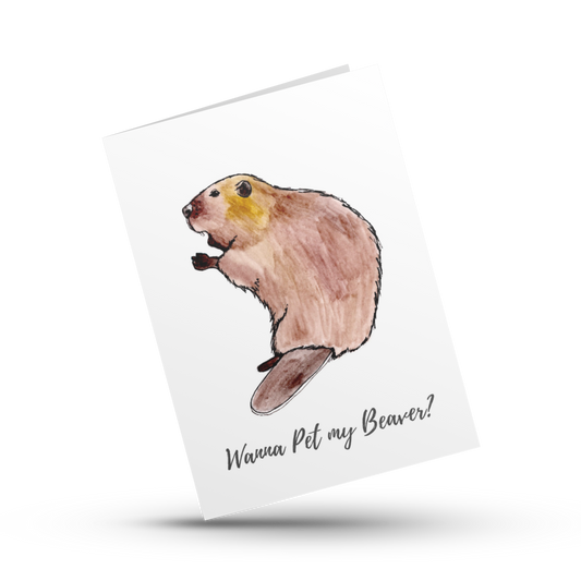 Wanna pet my beaver?, Funny beaver card, Funny Valentine, Beaver pun anniversary, Rude cards, Cute cards, Boyfriend, Husband, Partner, Love