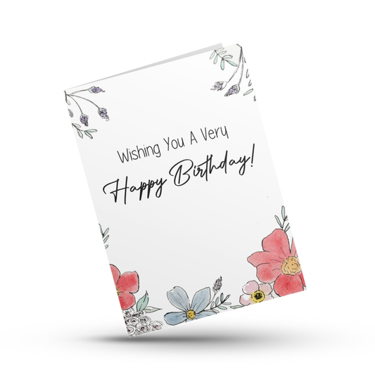 A very happy birthday, Cute floral birthday card, Wildflower Birthday Card, Card for her, Card for mom, Plant lady card, Bestie Birthday