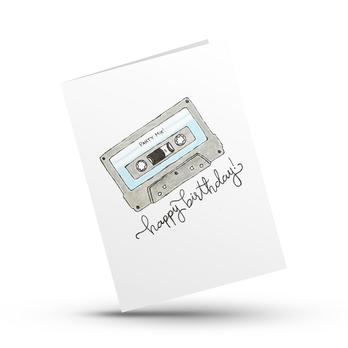 Retro birthday card, Cassette birthday card, Mixed tape birthday. Party mix card, Retro mix Tape, Happy birthday